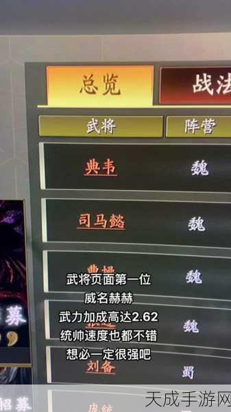 三国志战略版典韦深度攻略,战法阵容搭配与趣味玩法揭秘